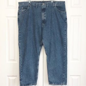 NWT Wrangler Five Star Premium Denim Relaxed Fit Jeans 46X30